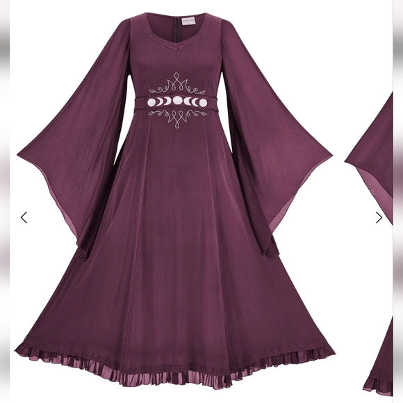 Holy Clothing Selene Maxi Moon Blue Women's Dress Size XL/1X Priestess Cosplay - Picture 14 of 15